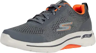 Zapatillas Skechers Go Walk Arch Fit Idyllic para hombre, con soporte de arco avanzado y diseño ergonómico, ideales para caminar con comodidad.