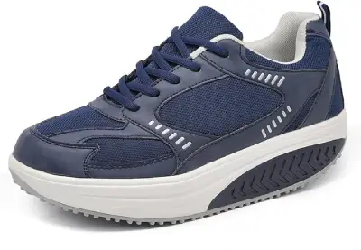 Zapatillas de deporte basculantes IF modelo 8803 para hombre, diseñadas para correr, caminar y fitness, con suela de balancín que mejora el bienestar y facilita el adelgazamiento. Cómodas y ergonómicas.